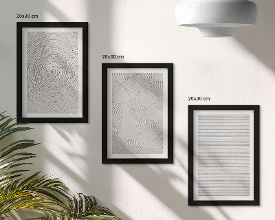 Framed triptych Geometric cardboard modern patterns