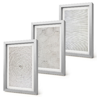 Framed triptych Geometric cardboard modern patterns