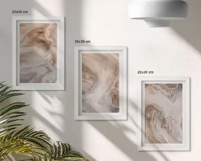 3-piece wall art set featuring marble abstract patterns and stone textures