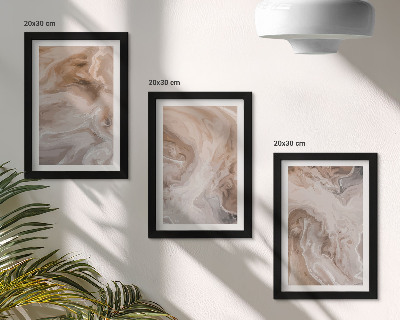 3-piece wall art set Marble abstract patterns stone textures