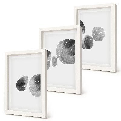 3-piece wall art set Paint stains abstract minimalist painting