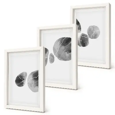 3-piece abstract minimalist painting set paint stains design