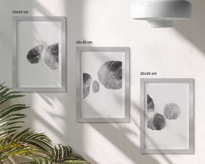 3-piece wall art set Paint stains abstract minimalist painting