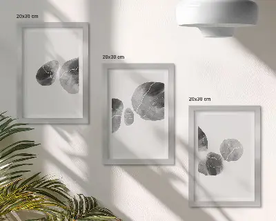 3-piece abstract minimalist painting set paint stains design