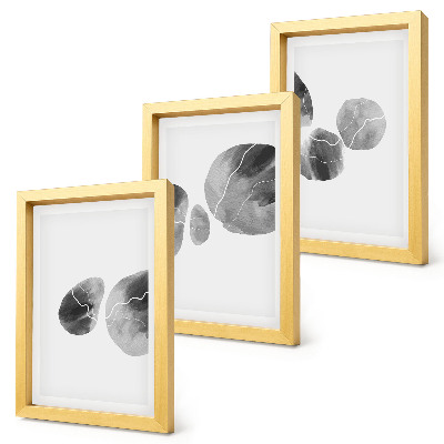 3-piece wall art set Paint stains abstract minimalist painting