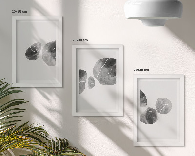 3-piece wall art set Paint stains abstract minimalist painting