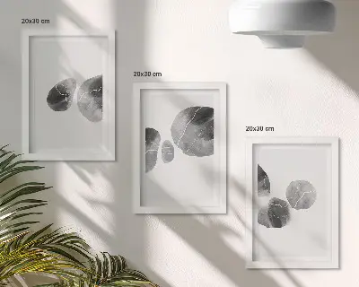 3-piece abstract minimalist painting set paint stains design