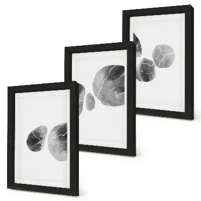 3-piece abstract minimalist painting set paint stains design