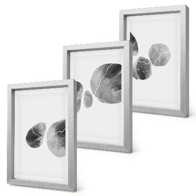 3-piece wall art set Paint stains abstract minimalist painting