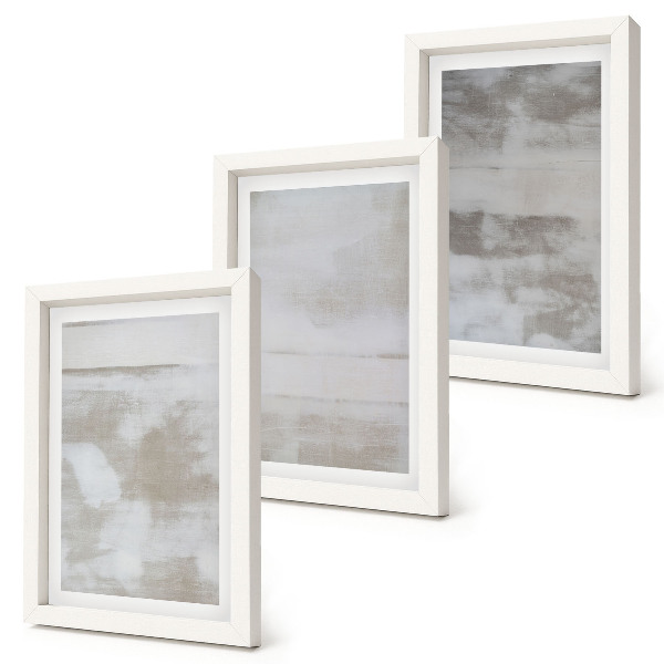 Framed triptych Worn textures modern industrial style