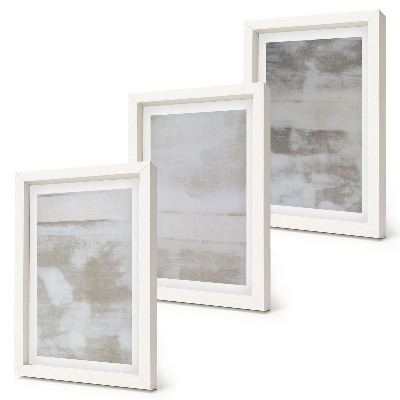 Framed triptych Worn textures modern industrial style