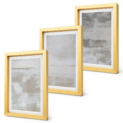 Framed triptych Worn textures modern industrial style