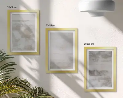 Worn textures modern industrial style triptych wall art framed