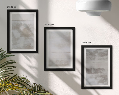 Framed triptych Worn textures modern industrial style