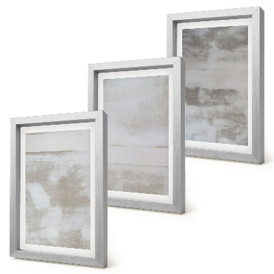 Framed triptych Worn textures modern industrial style