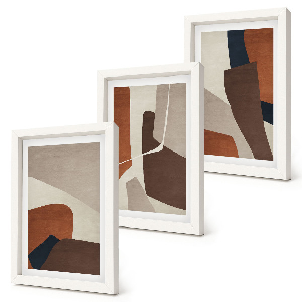 Photo frame wall Abstraction of structural shapes in a modern style