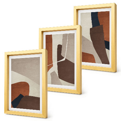 Photo frame wall Abstraction of structural shapes in a modern style