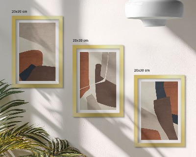 Photo frame wall Abstraction of structural shapes in a modern style