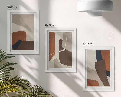 Photo frame wall Abstraction of structural shapes in a modern style