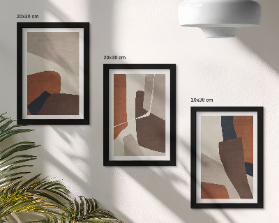 Photo frame wall Abstraction of structural shapes in a modern style