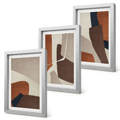 Photo frame wall Abstraction of structural shapes in a modern style
