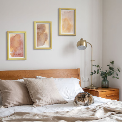 Photo frame wall Warm watercolors on canvas, colorful textures