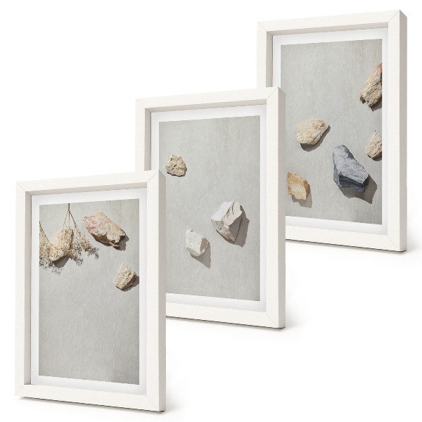 Photo frame wall Boho beach stones minimalist decorations