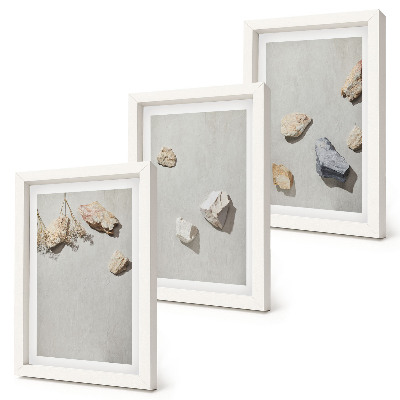 Photo frame wall Boho beach stones minimalist decorations