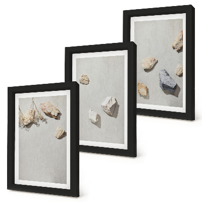Photo frame wall Boho beach stones minimalist decorations
