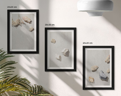 Photo frame wall Boho beach stones minimalist decorations