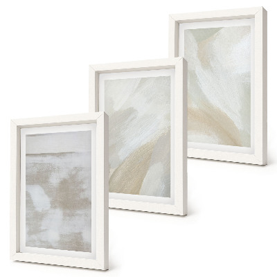 3-piece wall art set Brush strokes abstract paint on canvas