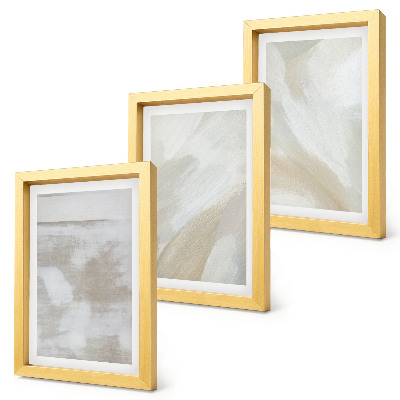 3-piece wall art set Brush strokes abstract paint on canvas
