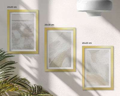 3-piece wall art set Brush strokes abstract paint on canvas