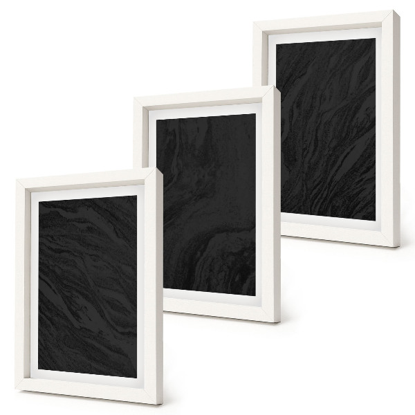 3-piece wall art set Dark marble elegant textures in a glamorous style