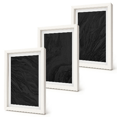 3-piece wall art set Dark marble elegant textures in a glamorous style