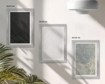 Photo frame wall in various elegant stone texture colors