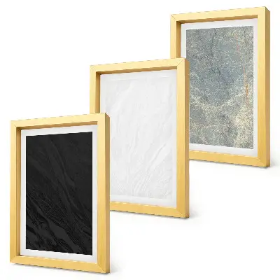 Photo frame wall in various elegant stone texture colors
