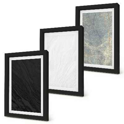 Photo frame wall Various colors of elegant stone structures