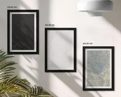 Photo frame wall in various elegant stone texture colors