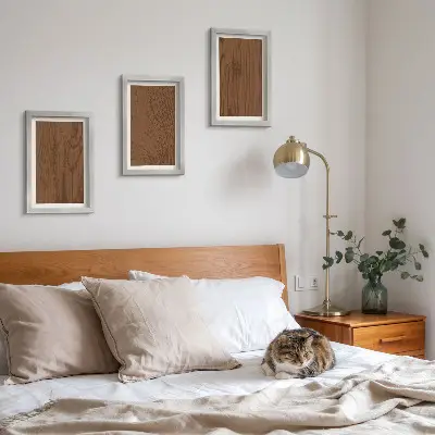 Wood pattern tree bark texture minimalism framed triptych
