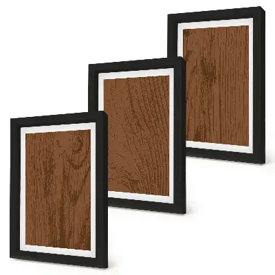 Wood pattern tree bark texture minimalism framed triptych