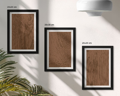 Framed triptych Wood pattern tree bark texture minimalism