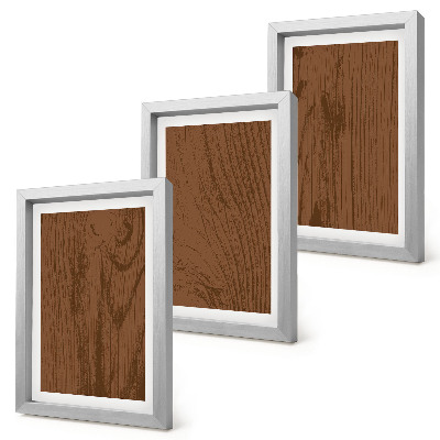 Framed triptych Wood pattern tree bark texture minimalism