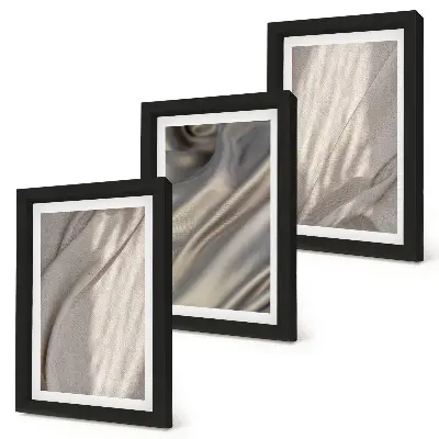 3-piece boho fabric texture wall art set close-up of natural textile structures