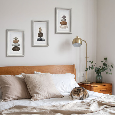 Photo frame wall Stacks of stones minimalist boho painting