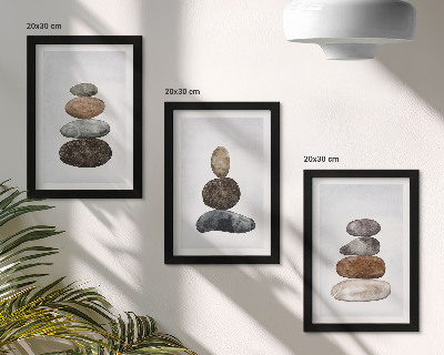 Photo frame wall Stacks of stones minimalist boho painting