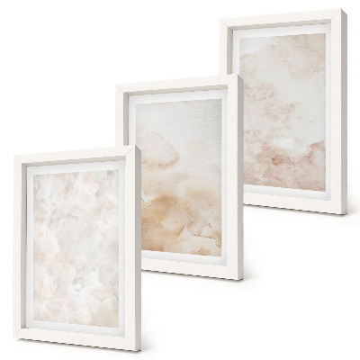 3-piece wall art set Fashionable textures in pastel light colors