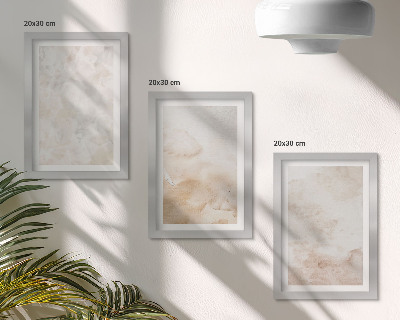 3-piece wall art set Fashionable textures in pastel light colors
