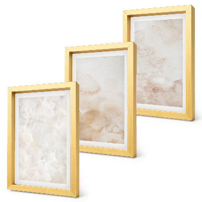 3-piece wall art set Fashionable textures in pastel light colors