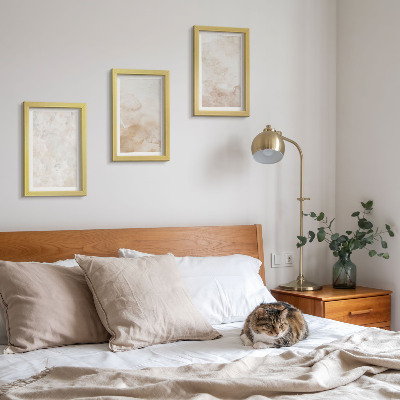 3-piece wall art set Fashionable textures in pastel light colors